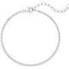 MATERIA by Matthias Wagner Bracciale a maglia barbazzale in argento 925, spessore 1,8 mm, lunghezza regolabile SA-25, 18 cm, Argento sterling