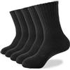 Josnown Calzini Termici Uomo, 5 Paia Calze Invernali Lana, Acolchati Traspiranti Calzini, Spessa e Morbida per Trekking Running Lavoro Taglia 39-45