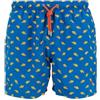 Gallo Boxer Mare Uomo fantsia pesciolini a Due Colori Azzurro