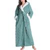 Surwin Vestaglia Accappatoio da Donna Uomo in Morbido Pile Vestaglia da Bagno Lunga Accappatoio Flanella Invernale Pigiama con Cappuccio per Festa di Nozze Pigiameria, Vestaglia Jacquard
