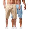 Generic Pantaloncini estivi da uomo in cotone e lino pantaloncini casual da uomo multipack tinta unita comodi corti alla moda pantaloni da corsa morbidi quotidiani pantaloni semplici leggeri 2 pezzi pantaloni