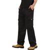 VaiKanhai Chino, pantaloni cargo da uomo, foderati, alla moda, casual, in cotone, taglie forti, in velluto, Nero , L