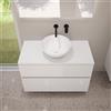 evineo ineo5 evo mobile La: 100 cm con 2 scomparti estraibili, ineo3 lavabo Ø 41,5 cm bianco opaco,, BE0958WH+BE0964WH+BE0930WM, ineo3; ineo5 evo [Mobili da Bagno > Mobili con Lavabo Integrato]