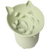 AVYDIIF Ciotole rialzate per cibo per gatti, adatte per baffi, anti vomito, adatte al microonde e alla lavastoviglie, ottima altezza per gatti (verde, 9,6 x 9,6 x 10 cm)