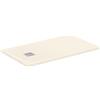 Ideal Standard - Ultra Flat S+, Piatto doccia rettangolare ultrasottile in resina effetto pietra, 120x70cm, Ideal Solid, Scarico lato corto, Sabbia