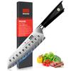 SHAN ZU Coltello da Damasco Coltello Santoku 7 Pollici Coltelli da Cucina Giapponesi Professionali, 67 Strati Acciaio Inossidabile Damasco AUS-10 Coltello Multiuso Super Affilato con Impugnatura G10