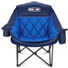 OVERMONT Sedia da Campeggio Pieghevole Oversized 204kg - Sedie da Pesca Pieghevoli con imbottitura Borsa Termica Portabicchieri - Poltrona Portatile per Esterno Interno Giardino Picnic Nero