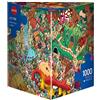 Heye-1000 Teile Triangular Drago,Me Puzzle a Cartoni Anim, Colore Bianco, 50 x 70 cm, 30021