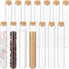 Tuuters 25 Provette In Vetro Con Tappo In Sughero – 150x17 Mm, 25 Ml, Con Corda Iuta E 30 Etichette, Ideali Per Regali, Semi, Spezie, Decorazioni