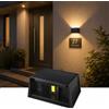 T-SUN 1 Pezzi Lampada Solare da Esterno, 3000K Applique da Esterno Solare, Luci Solari da Giardino Con Fascio di Luce Regolabile Su e Giù, IP65 Impermeabile, per Recinzione da Giardino a Parete
