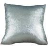 Anevous Set di 2 federe decorative con paillettes, 40 x 40 cm, per camera da letto, divano, argento