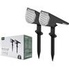 SOLMIRA Luci Solari LED Per Esterni e Sentieri, 2 Pezzi, 32 LEDs, Certificato CE e RoHS