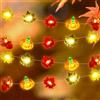 Booaee Catena luminosa decorativa autunnale 3D, con foglia d'acero e glande di zucca, 300 cm, 30 LED, foglie d'acero, luci a LED, decorazione autunnale, perfetta decorazione per interni ed esterni, per