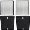 Trade-Shop Ricambio per 2 filtri HEPA + 2 filtri ai carboni attivi Philips AC4158/00 compatibile con Philips AC4080/10 2 in 1 purificatore d'aria / set di filtri di ricambio