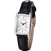 Oidea Orologio da donna con cinturino in pelle: elegante orologio rettangolare da donna retrò quadrato al quarzo orologi casual da lavoro orologio da polso regalo per lei, Quadrante bianco - Cinturino