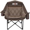 OVERMONT Sedia da Campeggio Pieghevole Oversized 204kg - Sedie da Pesca Pieghevoli con imbottitura Borsa Termica Portabicchieri - Poltrona Portatile per Esterno Interno Giardino Picnic Khaki