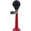 Ausla Corno a Tromba, Corno da Clown Retrò, Corno da Bicicletta per Bambini, Altoparlante a Torsione in Metallo Vintage Classico Sirena Clacson a Lumaca con Lampadina a Compressione per Veicoli,(rosso)
