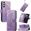 JIUNINE Custodia Protettiva per Samsung Galaxy A17 5G / A16 / A26, Cover Libro PU Pelle Antiurto Portafoglio con Design Farfalle 3D, Slot per Carte, Supporto Stand Regolabile, Viola