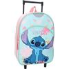 mybagstory - Stitch - Zaino con ruote da ragazza 33 x 25 x 11 cm - Trolley materna con 1 scomparto con cerniera - Zaino leggero da tirare