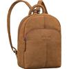 STILORD 'Elva' Zaino Donna Pelle Vera Elegante Zainetto Piccolo - Mini Borsa Zaino Cuio Ideale Come Zaini da Città e Viaggio Antifurto con Molti Scomparti, Colore:tan marrone - scuro