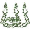LIUYIDM Ghirlanda Fiori Finti 3 Pezzi da 2,45 M Wedding Arch Flowers Kit Rose Decorative Finte Rosse e Rosa Vite Finta con Rosa, Adatte per Decorazioni Quotidiane, Matrimoni, Feste, Ecc (Bianco)