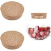 AHANDMAKER 2 tappi in sughero affusolati per bottiglie, 8,9 x 9,4 x 2,5 cm, tappi in sughero grandi affusolati per bottiglie di vino, birra, bottiglie di vetro, barattoli, fai da te
