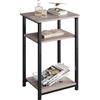 WLIVE Tavolino piccolo 3 ripiani, portariviste, tavolino piccolo per soggiorno, camera da letto, 37 x 31 x 56 cm (1, rovere, 37 x 31 B)