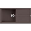 Elleci Best 480 LKB48087 Lavello 1 vasca con gocciolatoio Reversibile Sopratop 100 x 51 cm finitura Keratek Cocoa 87