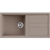 Elleci Best 480 LKB48089 Lavello 1 vasca con gocciolatoio Reversibile Sopratop 100 x 51 cm finitura Keratek Dove 89
