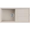 Elleci Best 480 LGB48039 Lavello 1 vasca con gocciolatoio Reversibile Sopratop 100 x 51 cm finitura Granitek Bianco Soft 39