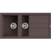 Elleci Best 475 LKB47587 Lavello 1 vasca e vaschetta con gocciolatoio Reversibile Sopratop 100 x 51 cm finitura Keratek Cocoa 87