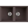 Elleci Best 450 SOTTOTOP LKB45087BSO Lavello 2 vasche Sottotop 836 x 488 mm finitura Keratek Cocoa 87