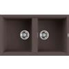 Elleci Best 450 LKB45087 Lavello 2 vasche Sopratop 86 x 51 cm finitura Keratek Cocoa 87