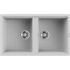 Elleci Best 450 LKB45088 Lavello 2 vasche Sopratop 86 x 51 cm finitura Keratek Cloud 88