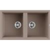 Elleci Best 450 LKB45089 Lavello 2 vasche Sopratop 86 x 51 cm finitura Keratek Dove 89