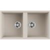 Elleci Best 450 SOTTOTOP LGB45039BSO Lavello 2 vasche Sottotop 836 x 488 mm finitura Granitek Bianco Soft 39