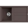 Elleci Best 400 LKB40087 Lavello 1 vasca con gocciolatoio Reversibile Sopratop 86 x 51 cm finitura Keratek Cocoa 87