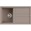 Elleci Best 400 LKB40089 Lavello 1 vasca con gocciolatoio Reversibile Sopratop 86 x 51 cm finitura Keratek Dove 89
