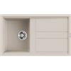 Elleci PRONTA CONSEGNA - SPEDIZIONE IMMEDIATA Elleci Best 400 LGB40039 Lavello 1 vasca con gocciolatoio Reversibile Sopratop 86 x 51 cm finitura Granitek Bianco Soft 39