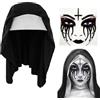 YUYWWAN Set di Accessori per Costumi da Suora, Accessori Suora Donna Halloween, Costume da Cosplay Suora per Gioco di Ruolo della Donna Halloween (D)