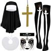 YUYWWAN Set di Accessori per Costumi da Suora, Accessori Suora Donna Halloween, Costume da Cosplay Suora per Gioco di Ruolo della Donna Halloween (E)