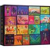 Elena Essex Puzzle per Adulti 1000 - Cartoline, Puzzle, Puzzle 1000 Pezzi, Cartoline Gradient Mappa del Mondo Parchi Nazionali Puzzle, Dimensione 70x50cm