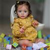 JIEBOTE Reborn Bambola Realistica in Silicone 50 cm Bambole Reborn Femmina - 20 Pollici Bambole Reborn Realistiche con Capelli Lunghi, Corpo in Tessuto Morbido Accessori per Bambini dai 3 Anni in su