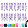 ATOMUS 20 Pezzi Aghi Cartuccia - 5 Pezzi 7RS 9RS 5M1 7M1 Viola per Tattoo Pistola Motivo Shader Penna Shader con Teschio Monouso Tazze Ink Teschio per Forniture Rotary Machine