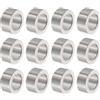 QUARKZMAN 12pz Distanziatore Acciaio Inossidabile 10.2mm Foro x 16mm OD x 8mm Lunghezza Boccola per Vite Finitura Semplice Distanziatore Metallo Rotondo per Viti Bulloni e Barre M10