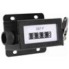 Walfront Contatore Meccanico a 5 Cifre Contatore Meccanico con Contatore Clicker Braccio Manopola Azzerabile Contatore Manuale a Tirante Manuale Nero con Molla 0-99999