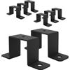 VANROUG 8 staffe di collegamento a forma di U, morsetti per tubo quadrato, morsetto per tubo quadrato, adatto per tubi dell'acqua, ringhiere per balconi, ringhiere per scale (38 x 38 mm)