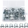kayqbonke 30 Pezzi Mini Fascette per Tubi di Iniezione, Regolabile Fascette Stringitubo, Fascette Metalliche, Fascette Stringitubo per la Mini Linea del Carburante, Tubo di Scarico, Tubo Della Benzina (7-15mm)