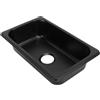 Asixxsix Lavello Bar Piccolo, Lavello Cucina in Acciaio Inossidabile Lavello Bar Cucina Rettangolare a Vasca Singola con Scarico per Fogna 40 Mm, Lavello (Spray Nero