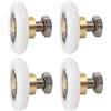Monsully 4 Pezzi Diametro Ruota Ruota Porta Doccia, Ruote Della Doccia con vite M6, Rulli Doccia per La Porta Scorrevole Della Doccia (23 mm)